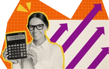 Frau mit Taschenrechner